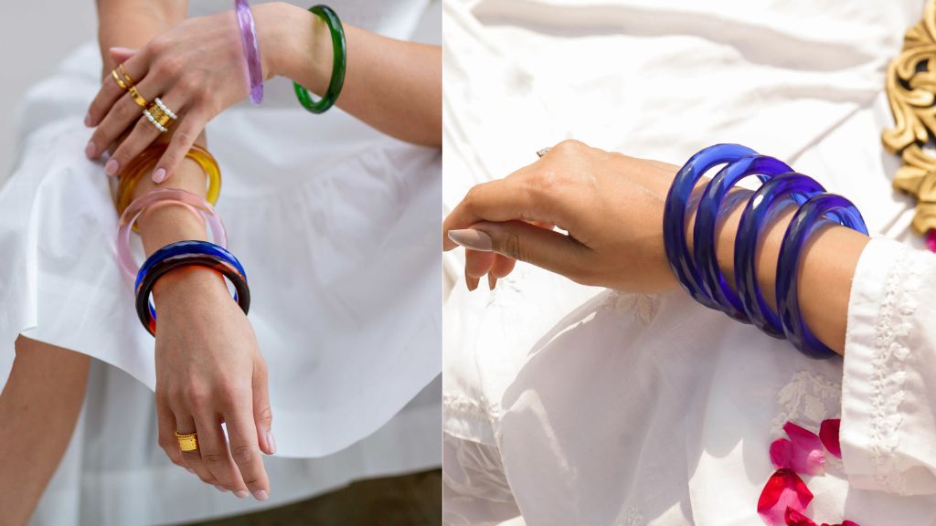 Blue Glass Bangles