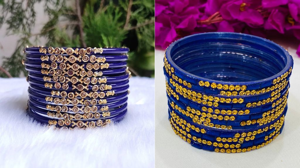 Blue Glass Bangles