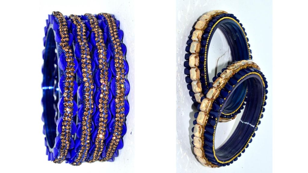 Blue Glass Bangles