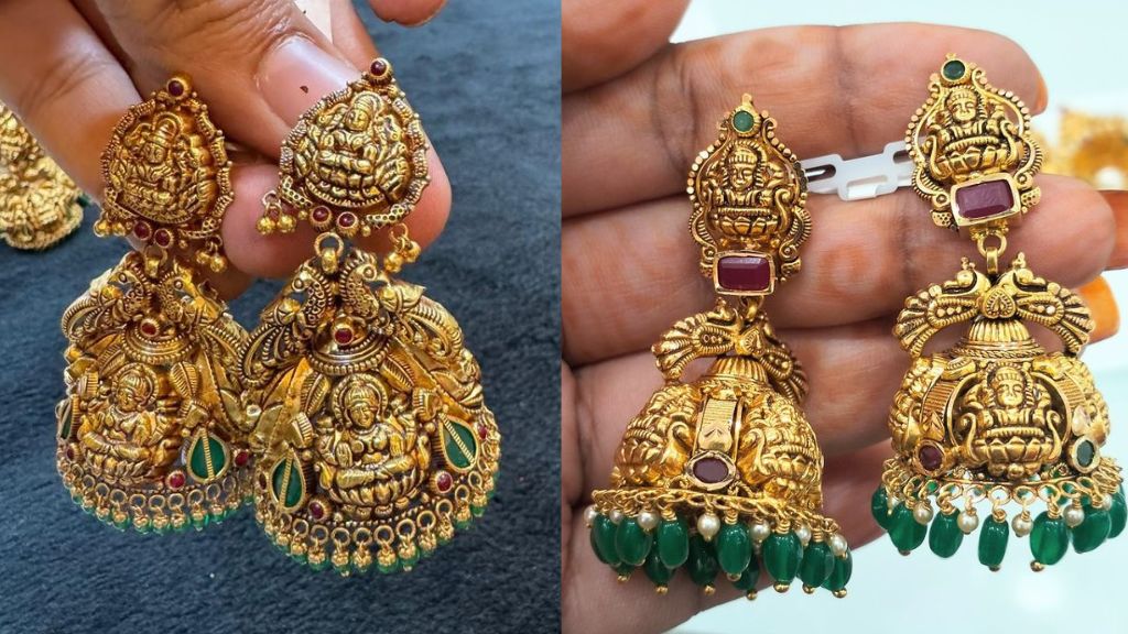 Temple Jhumka Earrings