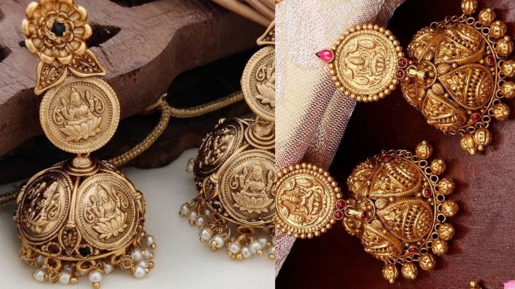 Temple Jhumka Earrings