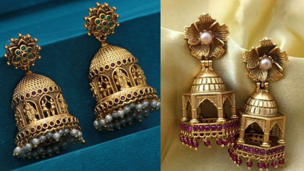 Temple Jhumka Earrings