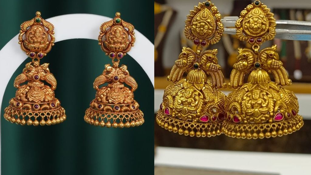 Temple Jhumka Earrings