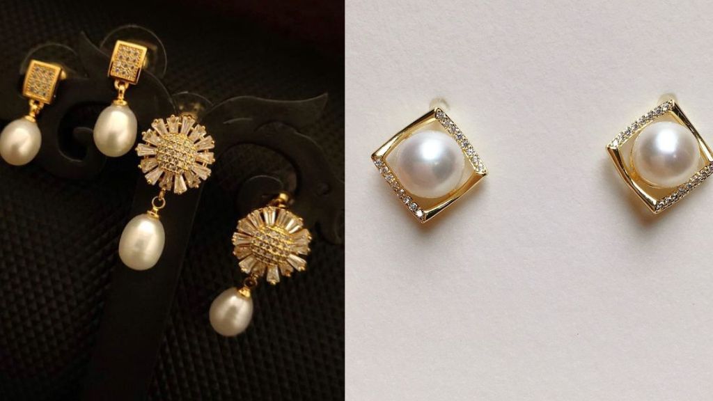 Pearl Earrings in Gold