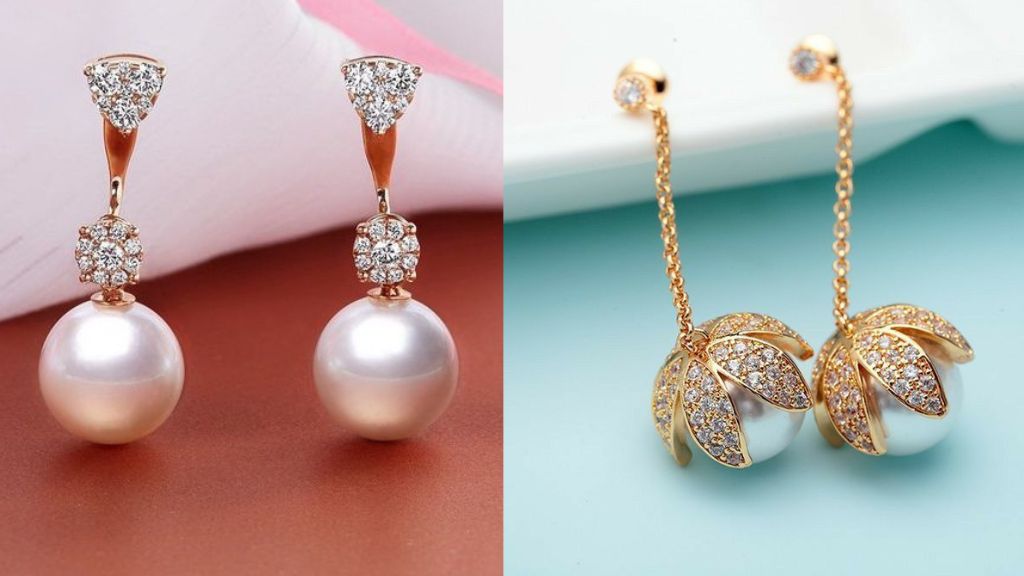 Pearl Earrings in Gold