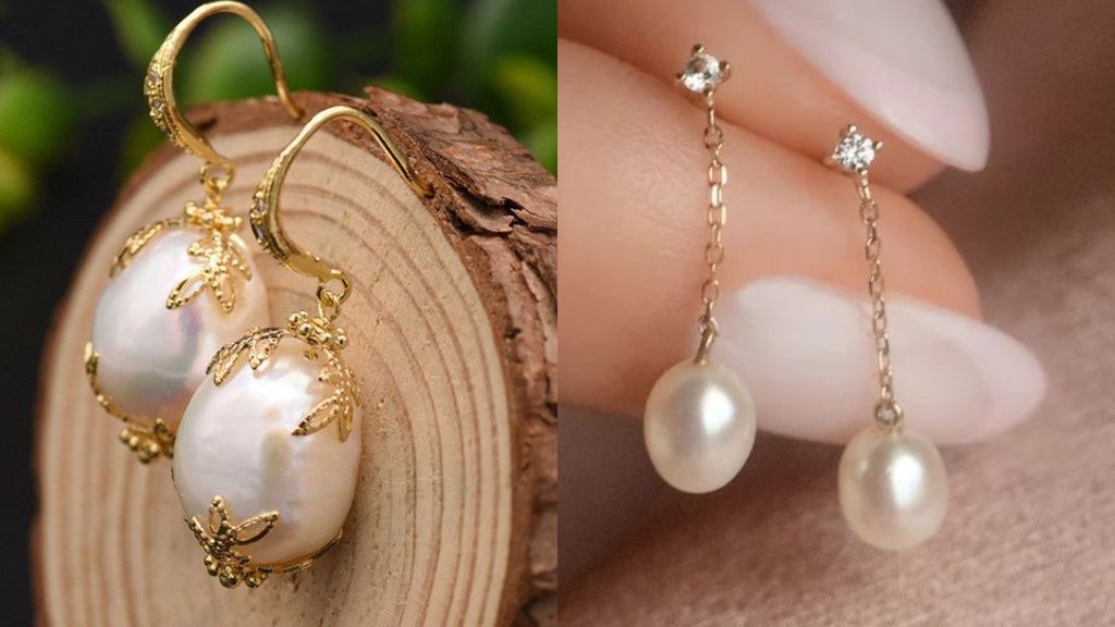 Pearl Earrings in Gold