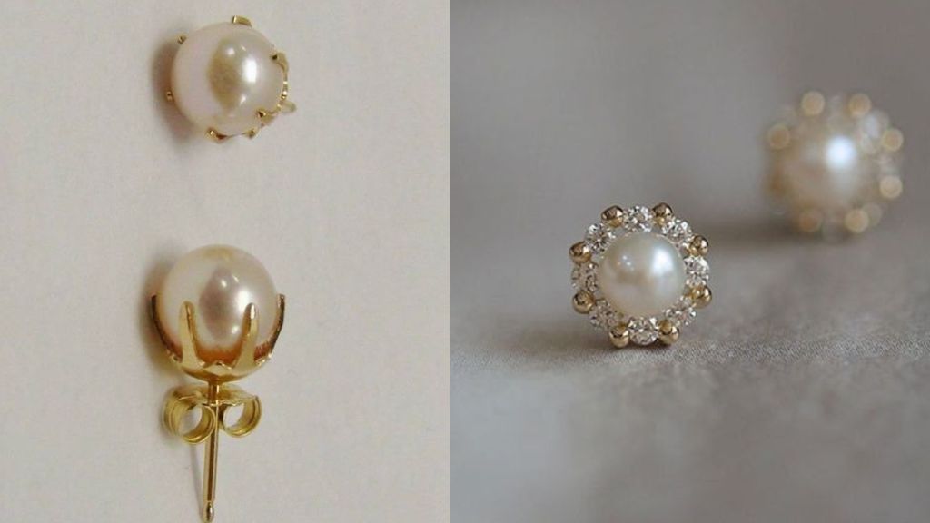 Pearl Earrings in Gold