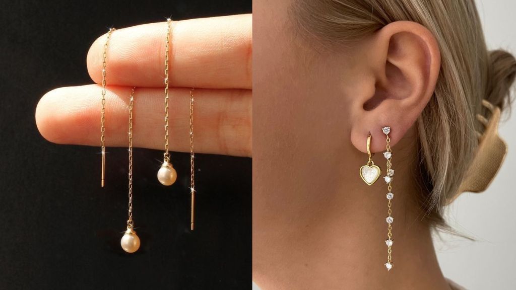 Simple Gold Chain Earrings