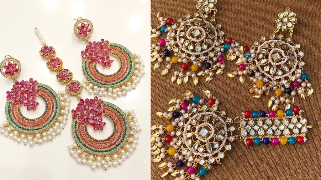 Maang Tikka and Earrings Set