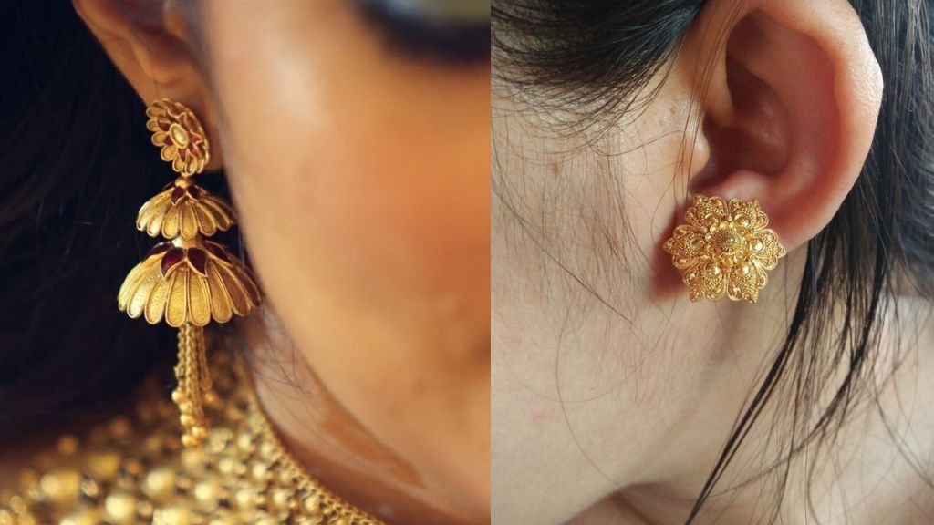 Gold Fancy Earring Design