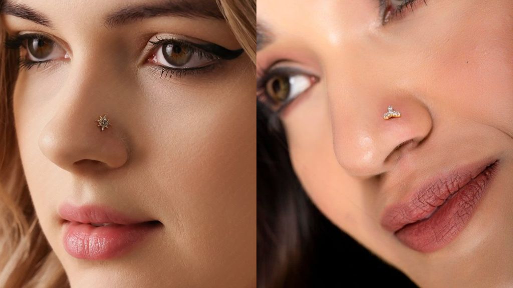 Nose Pin Design Gold
