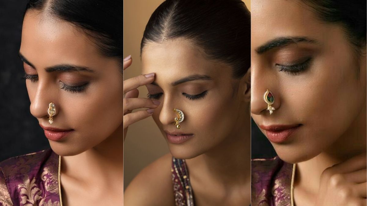 Nose Pin Design Gold