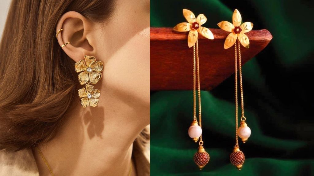 Gold Fancy Earring Design