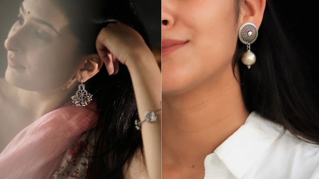 Chandi Earrings Design for Girl