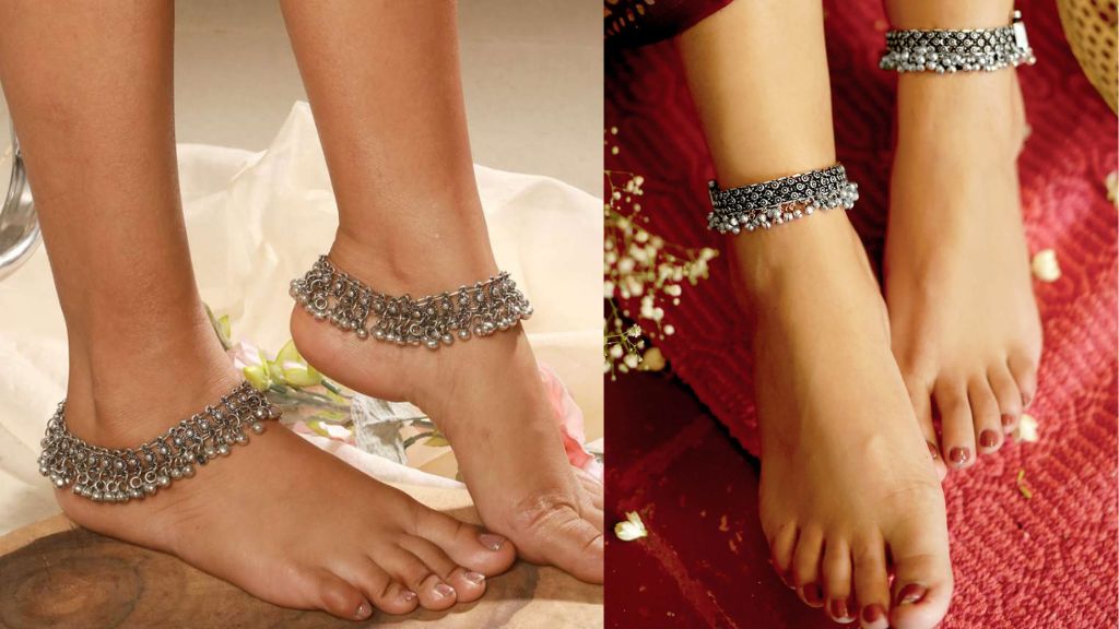 Bridal Silver Payal Design