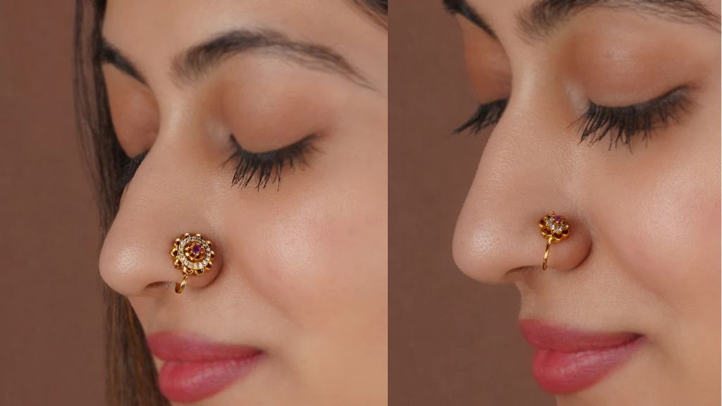 Kundan Nose Pin Design