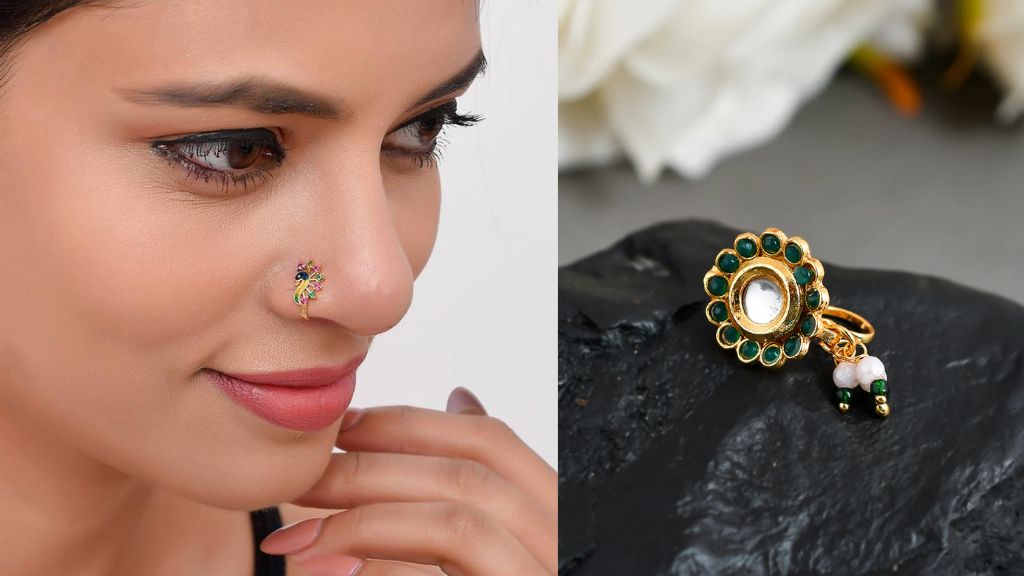 Kundan Nose Pin Design