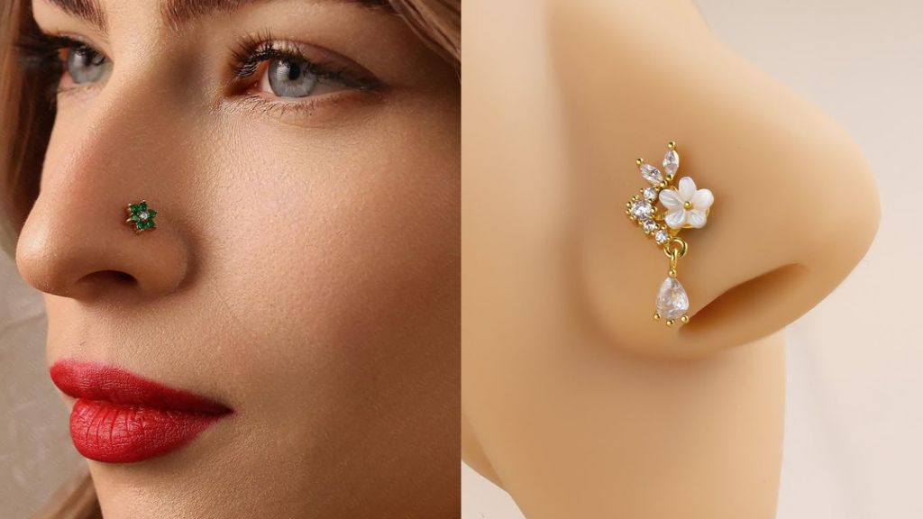 Nose Pin Design Gold