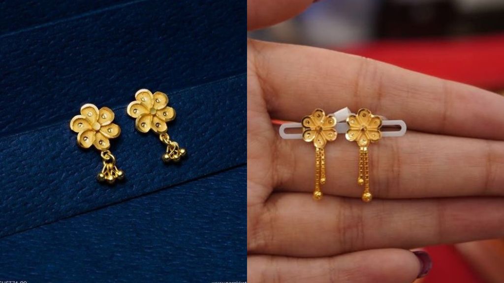 Gold Earrings Daily Use For Girls
