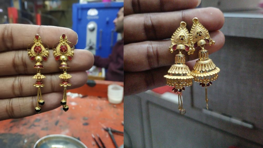 2 Layer Jhumka Design Gold