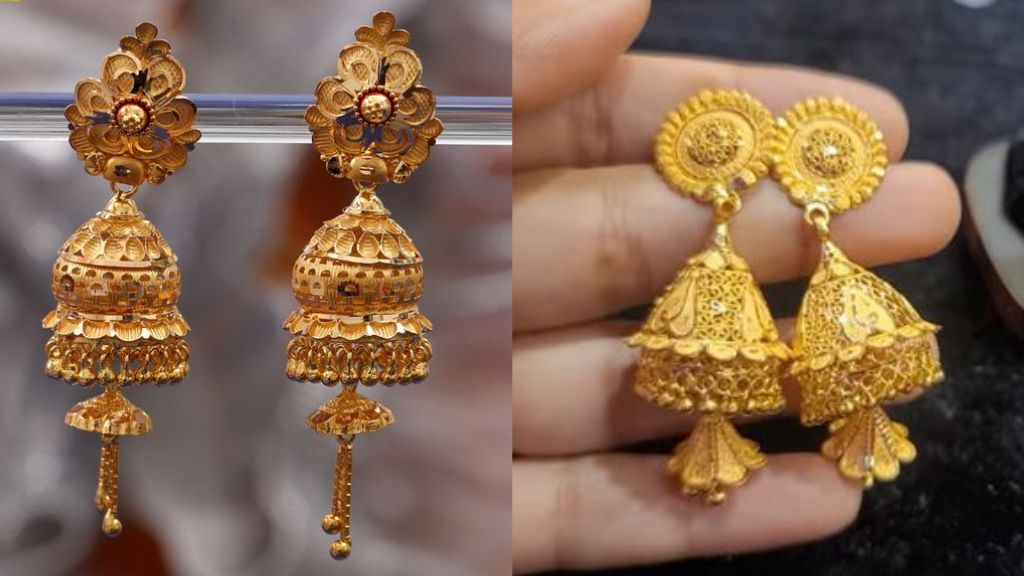 2 Layer Jhumka Design Gold