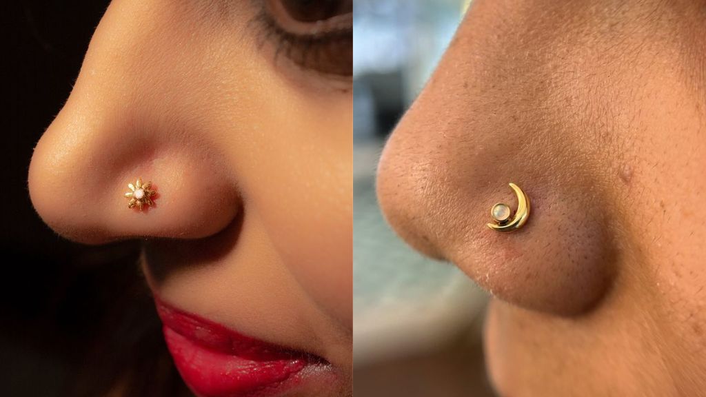 Nose Pin Design Gold