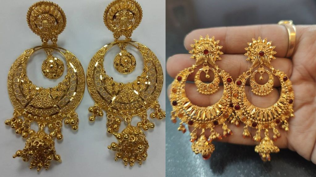 Gold Fancy Earring Design