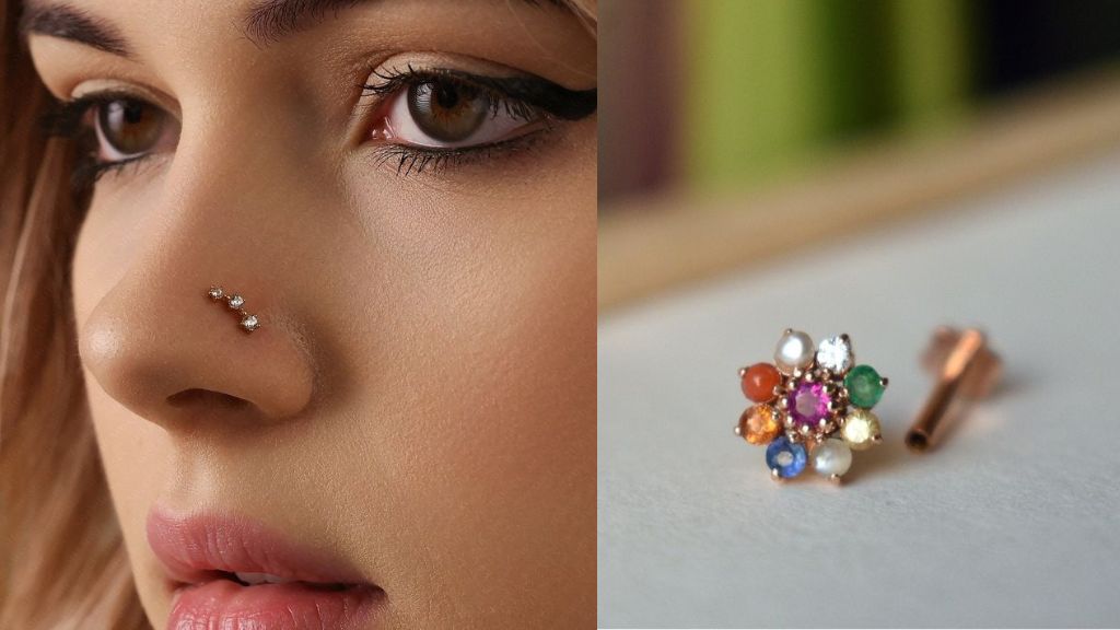 Nose Pin Design Gold