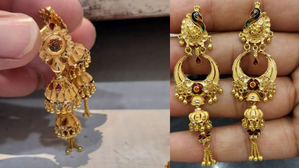 2 Layer Jhumka Design Gold