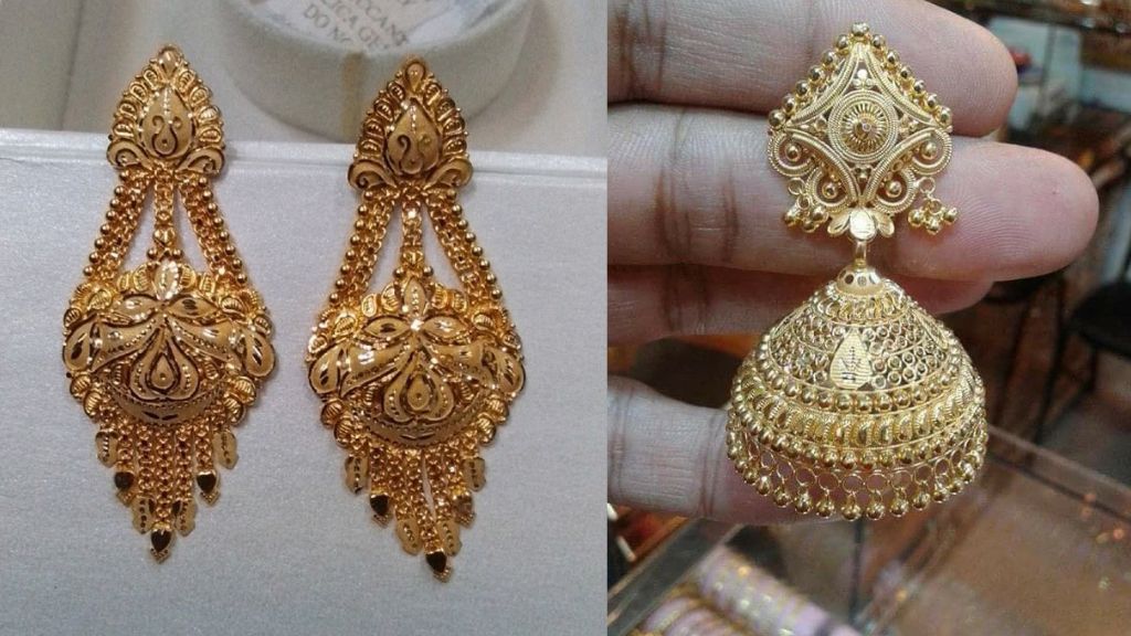 Gold Fancy Earring Design