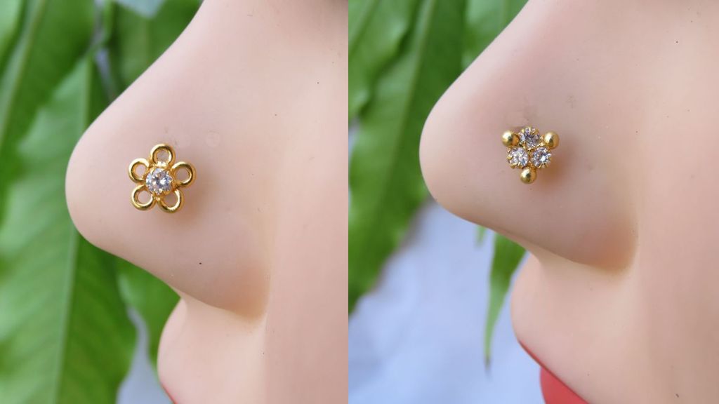 Nose Pin Design Gold