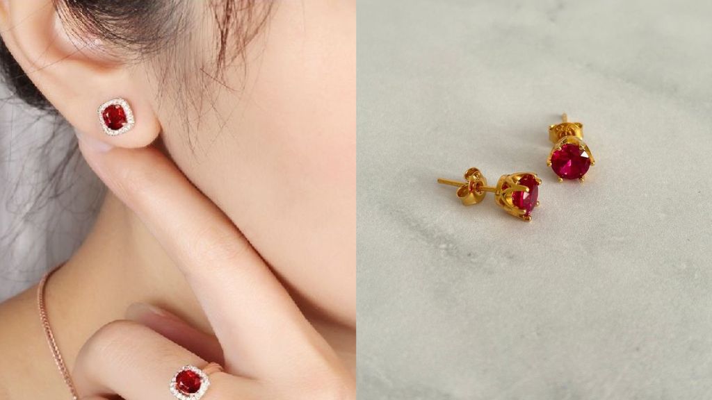 Red Stone Earrings