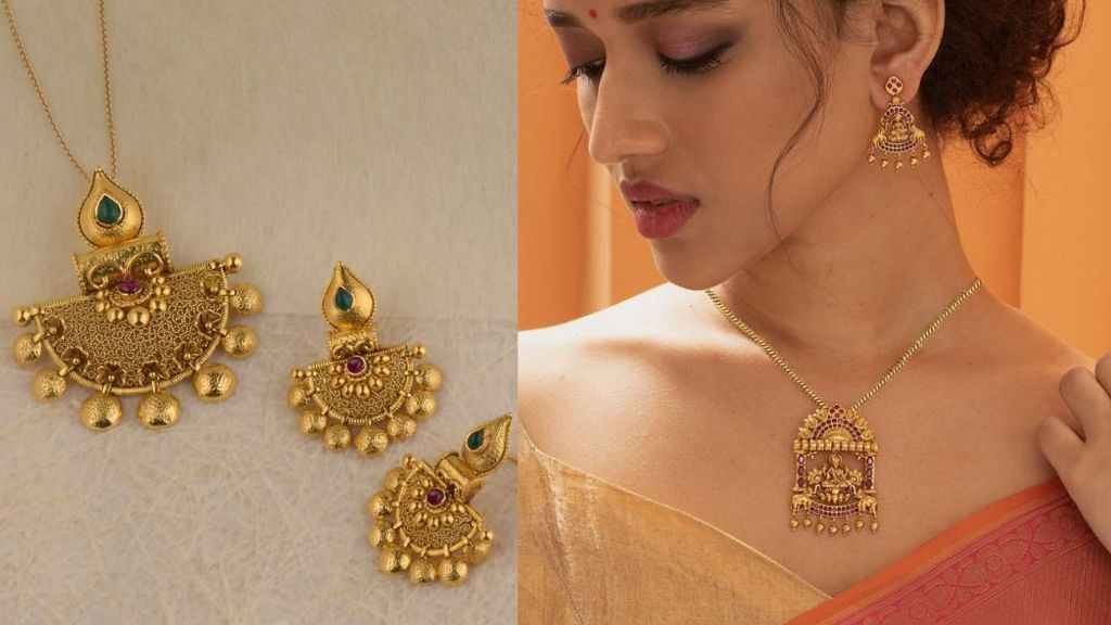 Gold Pendant Set for Women