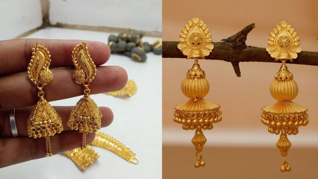 Latest Gold Jhumka Design