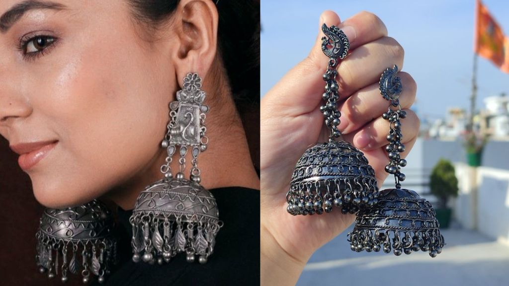 Oxidized Jhumka Designs