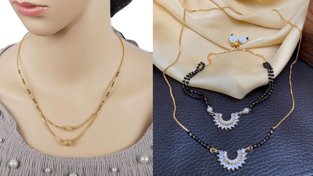 Black Beads Mangalsutra Gold