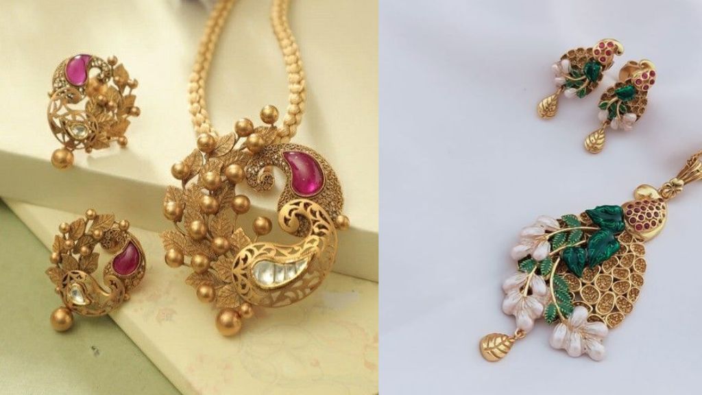 Gold Pendant Set for Women