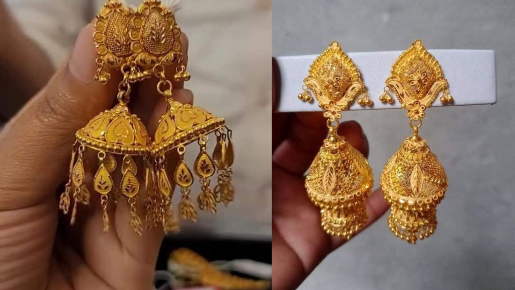 Latest Gold Jhumka Design