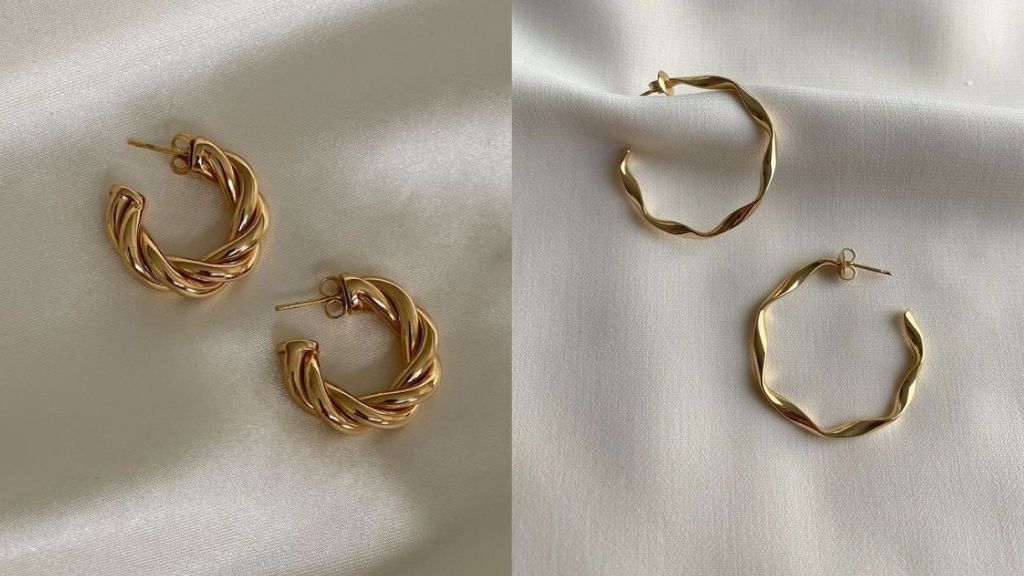 Half Hoop Earrings Gold