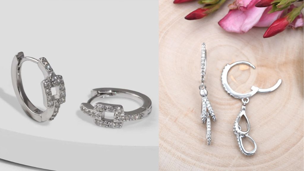 Silver Huggie Earrings