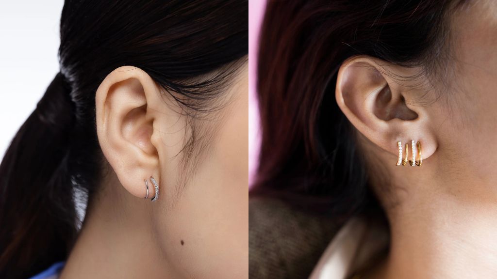 Silver Huggie Earrings