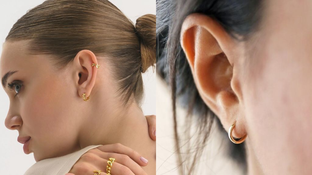 Silver Huggie Earrings