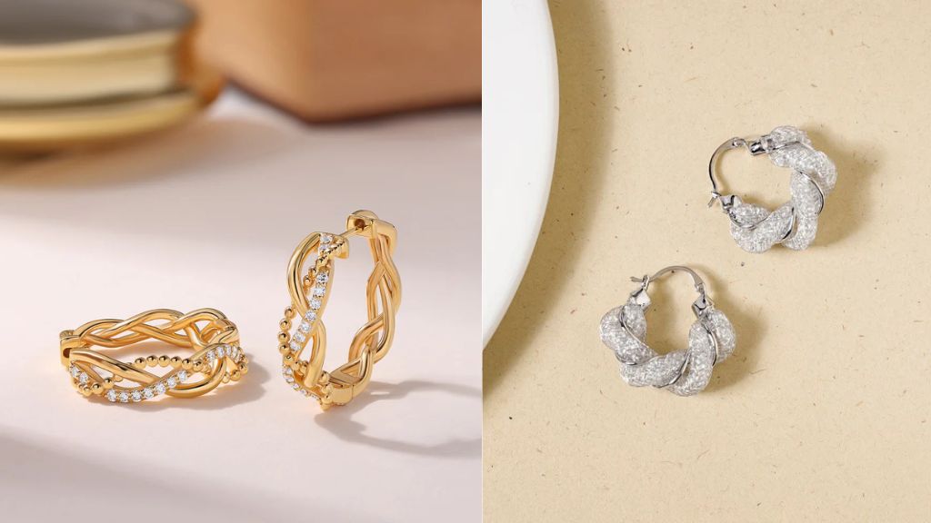 Silver Huggies Earrings Designs