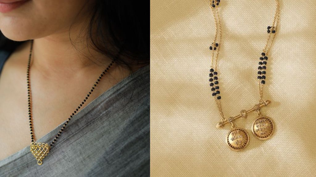 Black Beads Mangalsutra Gold