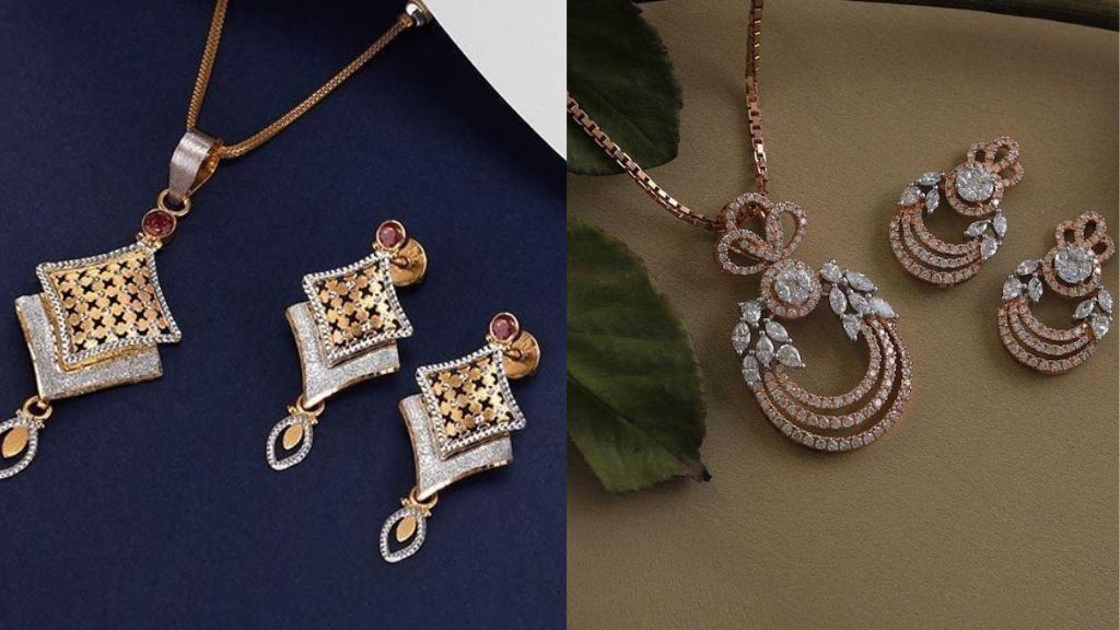 Gold Pendant Set for Women