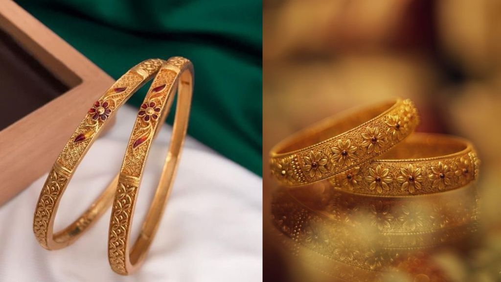 Gold Bangles for Women 14k