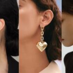 Heart Shape Gold Earrings
