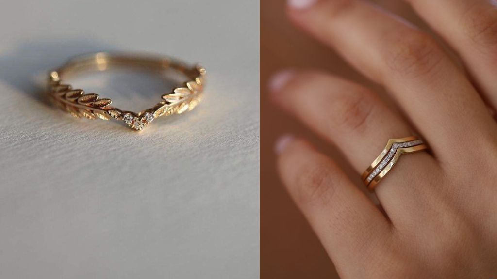 Thin Gold Ring Design for Girl