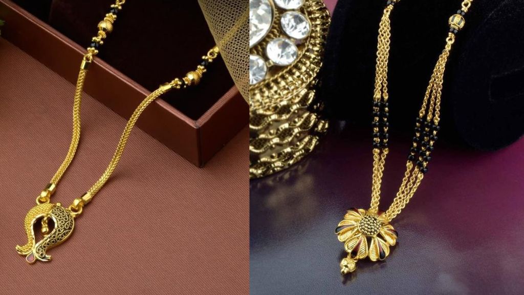 Black Beads Mangalsutra Gold