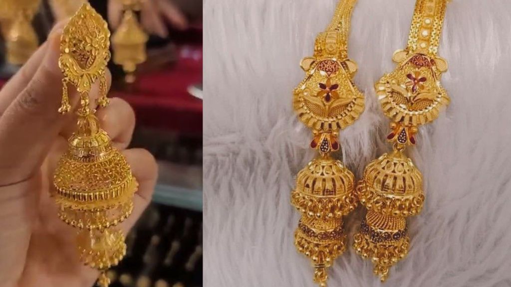 Latest Gold Jhumka Design